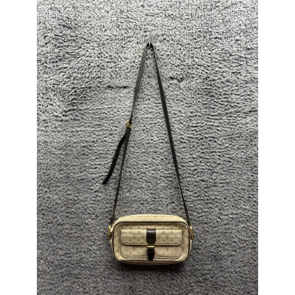 Louis Vuitton LV Monogram Mini Lin Canvas Leather Juliette Crossbody Bag Beige - Picture 3 of 16